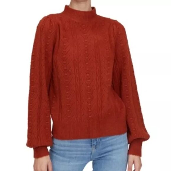 Lucy Paris Pom-Pom Sweater Rust L - Picture 1 of 1